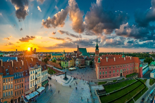 Veduta dall'alto del Castello Reale a Varsavia