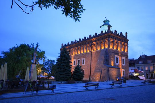 Sandomierz vista noturna