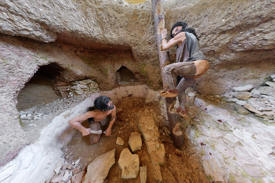 Reconstrução da vida de nossos ancestrais durante o Neolítico em uma caverna