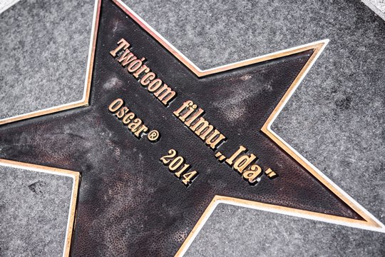 Estrella sobre la acera, dedicada a los creadores de la película Ida, Oscar en 2014