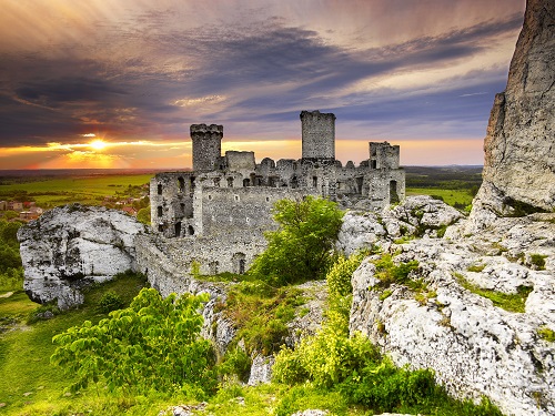 Foto del castello di Ogrodzieniec, in Polonia