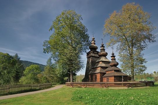 Chiesa ortodossa in legno, regione Malopolska, Polonia