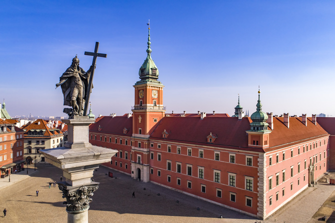Vista sul Castello Reale di Varsavia