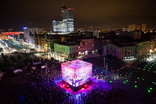 Katowice di notte, un concerto