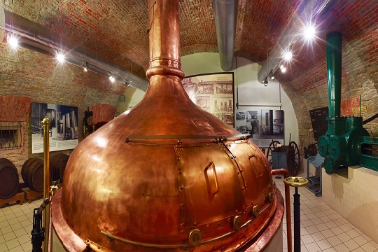 Interno del museo della birra Zywiec