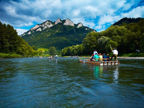 Excursão de jangada, rio Dunajec